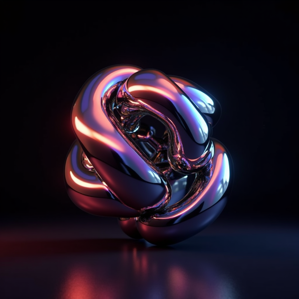 Abstract Chrome Sculpture